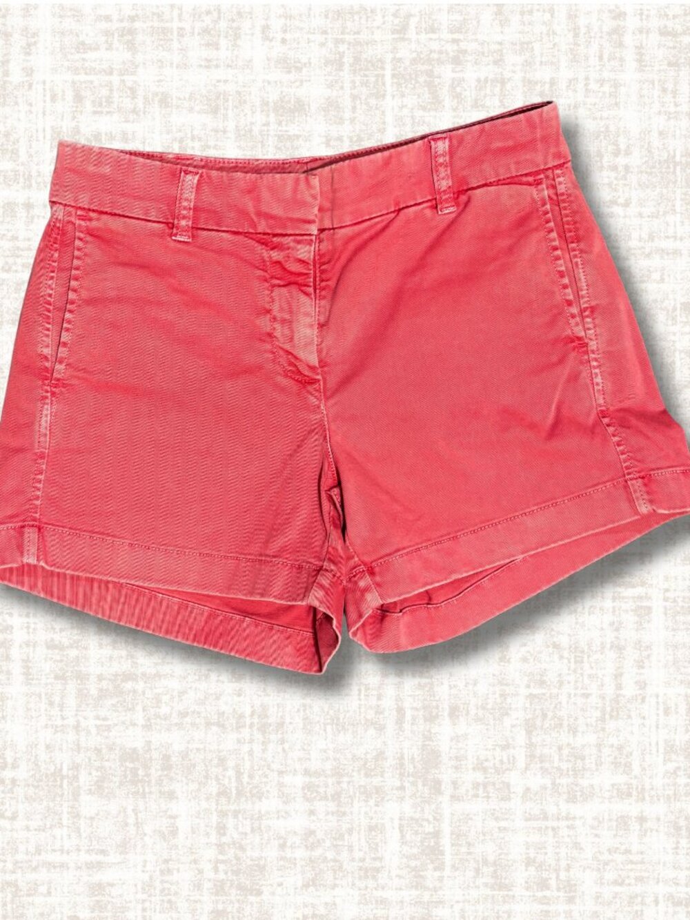 Set of TWO Pair J Crew Canvas shorts - Pink and Khaki - Size 00 - 3.5" rise